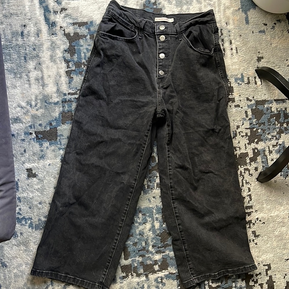 Levi’s mile high cropped wide leg jeans